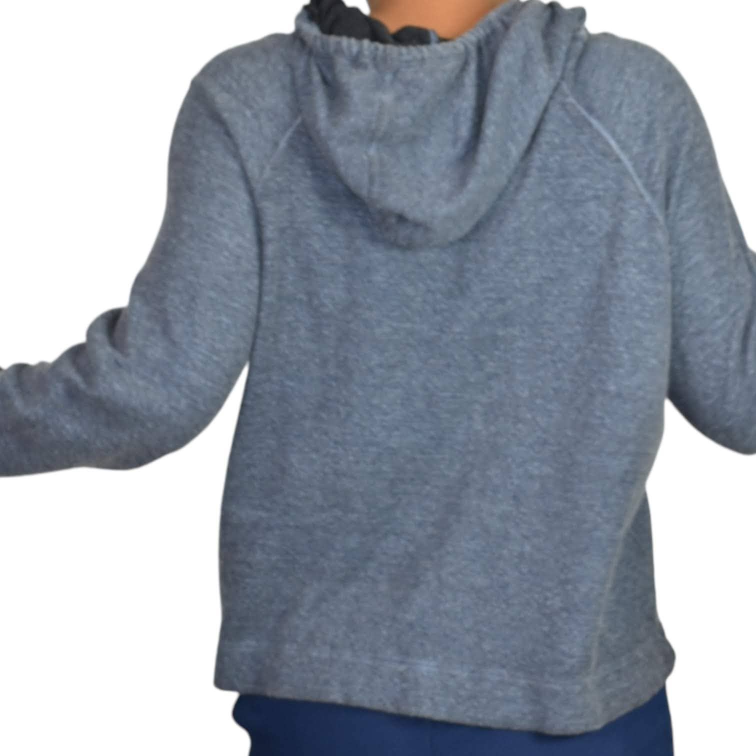 Majestic Filatures Hoodie Blue Cashmere Sweatshirt Top Long Sleeves Hood Size XL