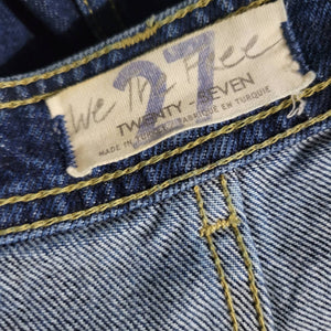 Free People Devon Jeans High Waisted Crop Flare Wide Leg Blue Medium Wash Size 27