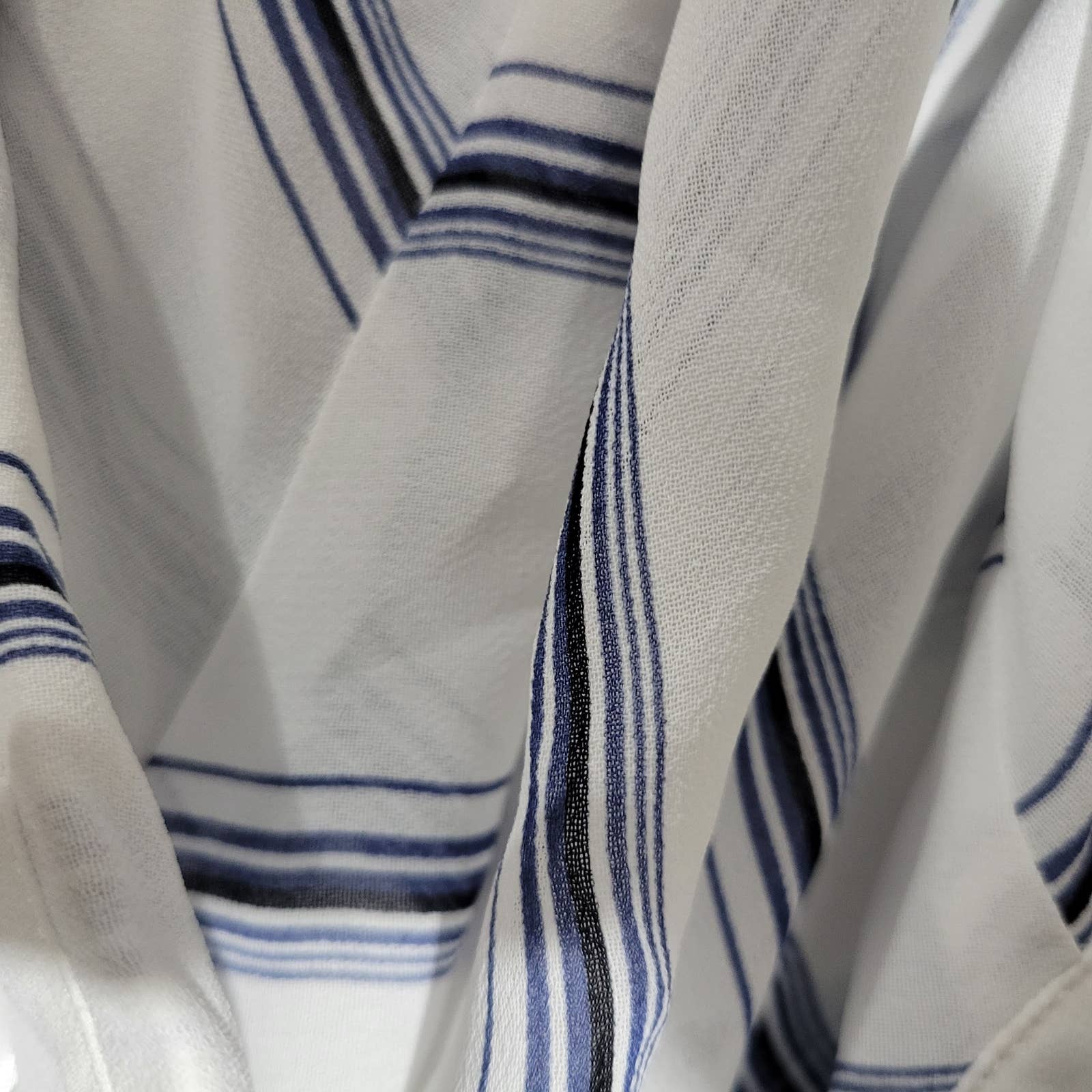Reformation The Violet Shirt Lyon Stripe White Button Front Blouse Size Small