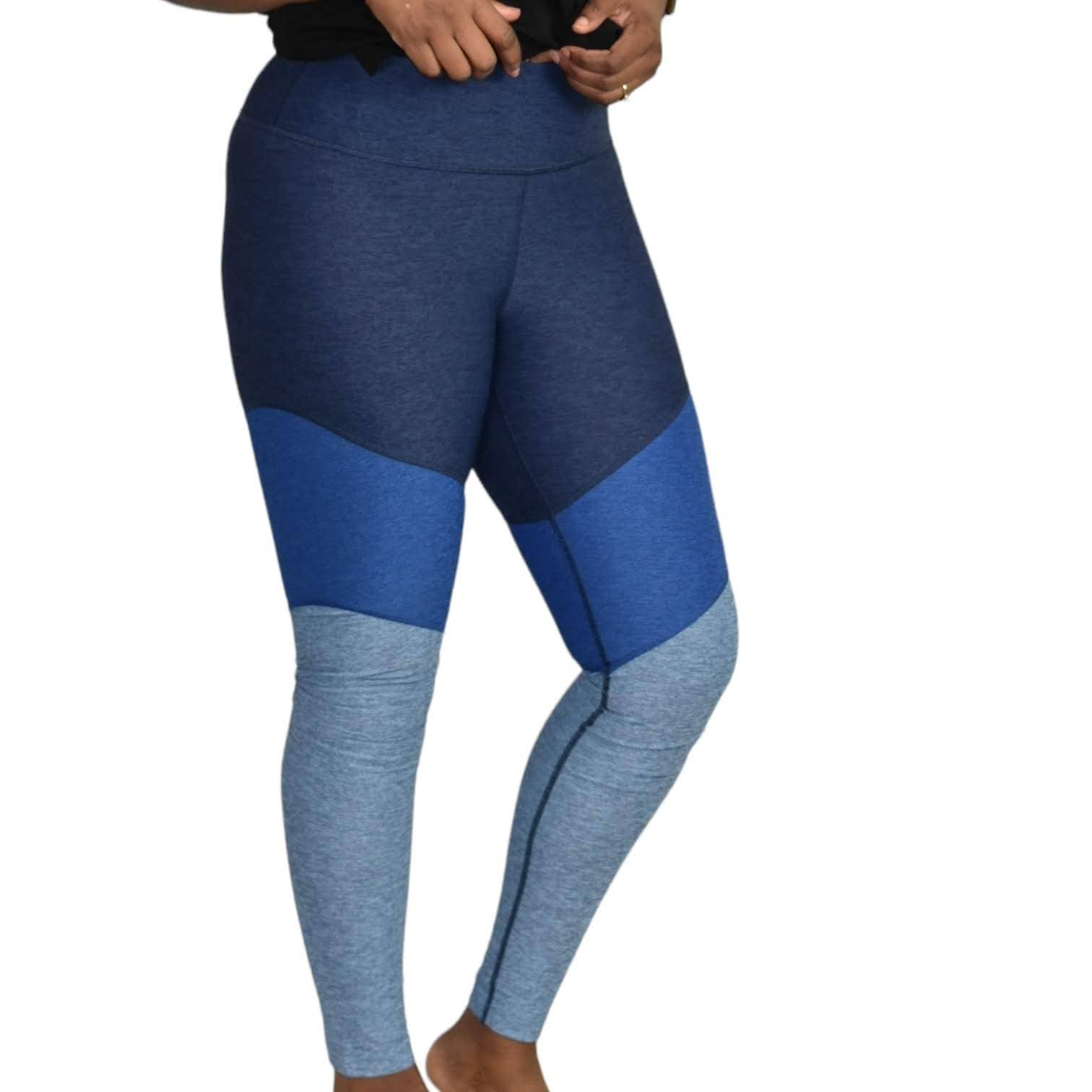 Outdoor Voices Springs Leggings Calf Length Blue Compression Casual Size XS