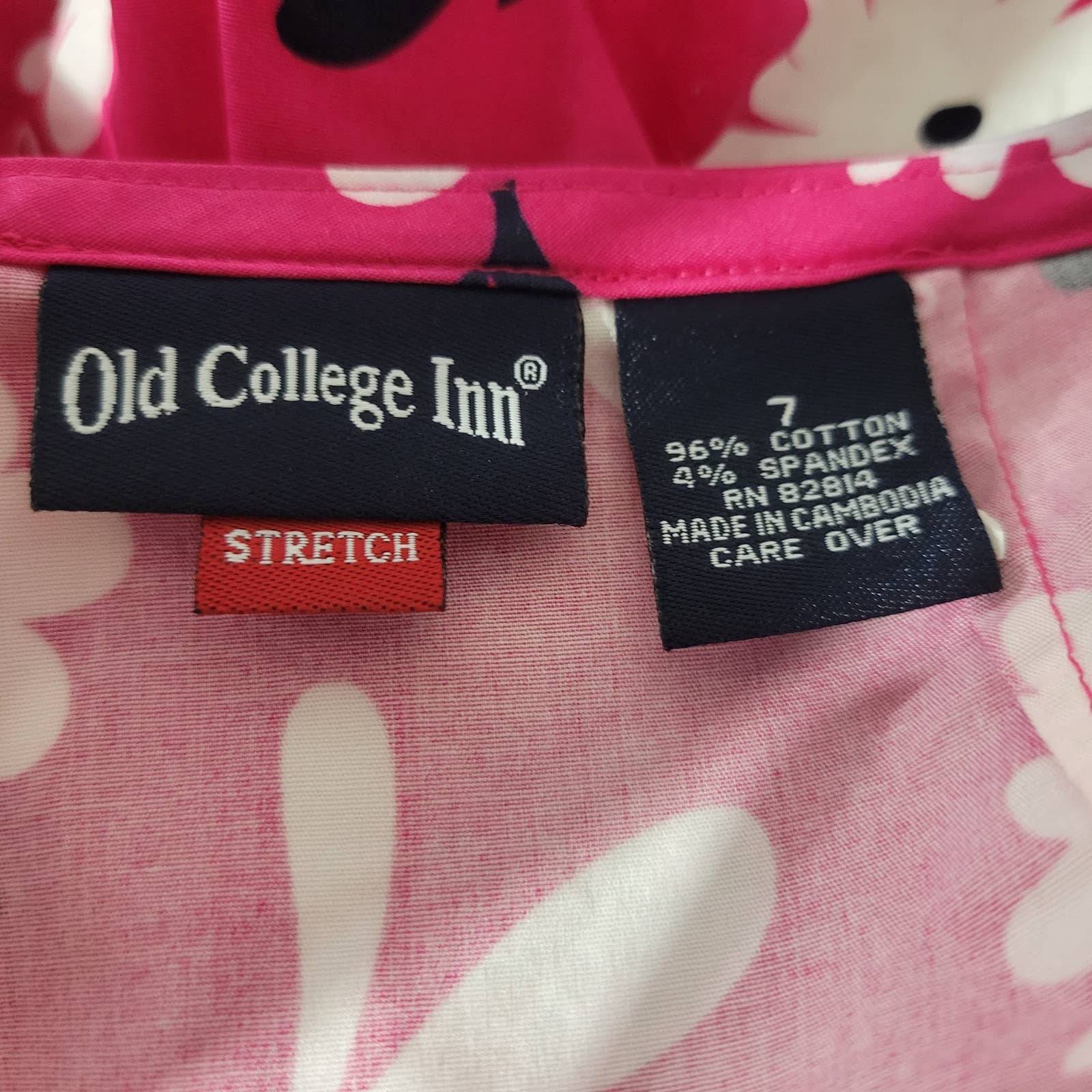 Vintage Floral Skort Old College Inn Mini Shorts Pink Side Slits 90s Y2K Size 7