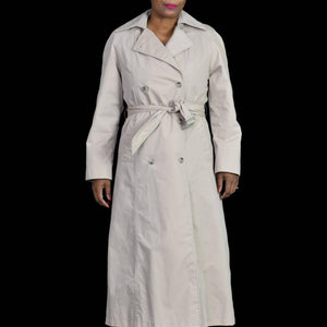 Vintage Orvis Trench Coat Size 6 Khaki Tan Classic All Weather Removable Liner Belted
