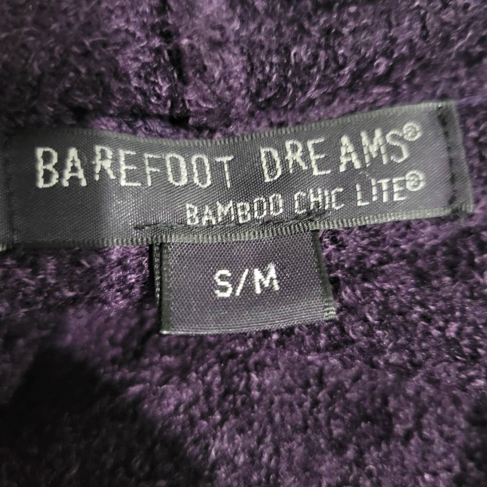 Barefoot Dreams Calypso Wrap Bamboo Chic Lite Purple Amethyst Sweater Size Small