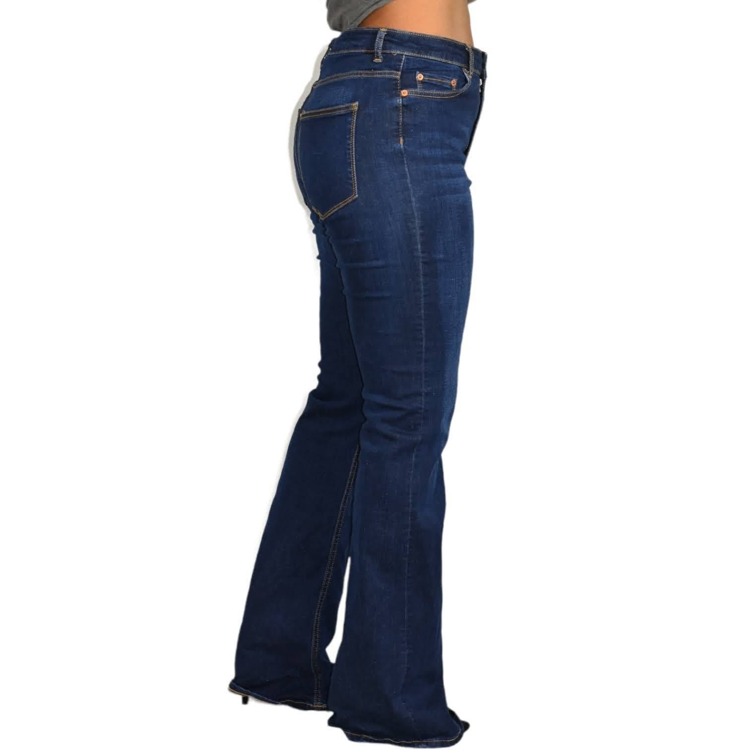 Zara Dark Wash Flare Jeans