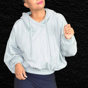 Young Fabulous Broke Raissa Hoodie Sweatshirt Blue Oversized Size Small Medium