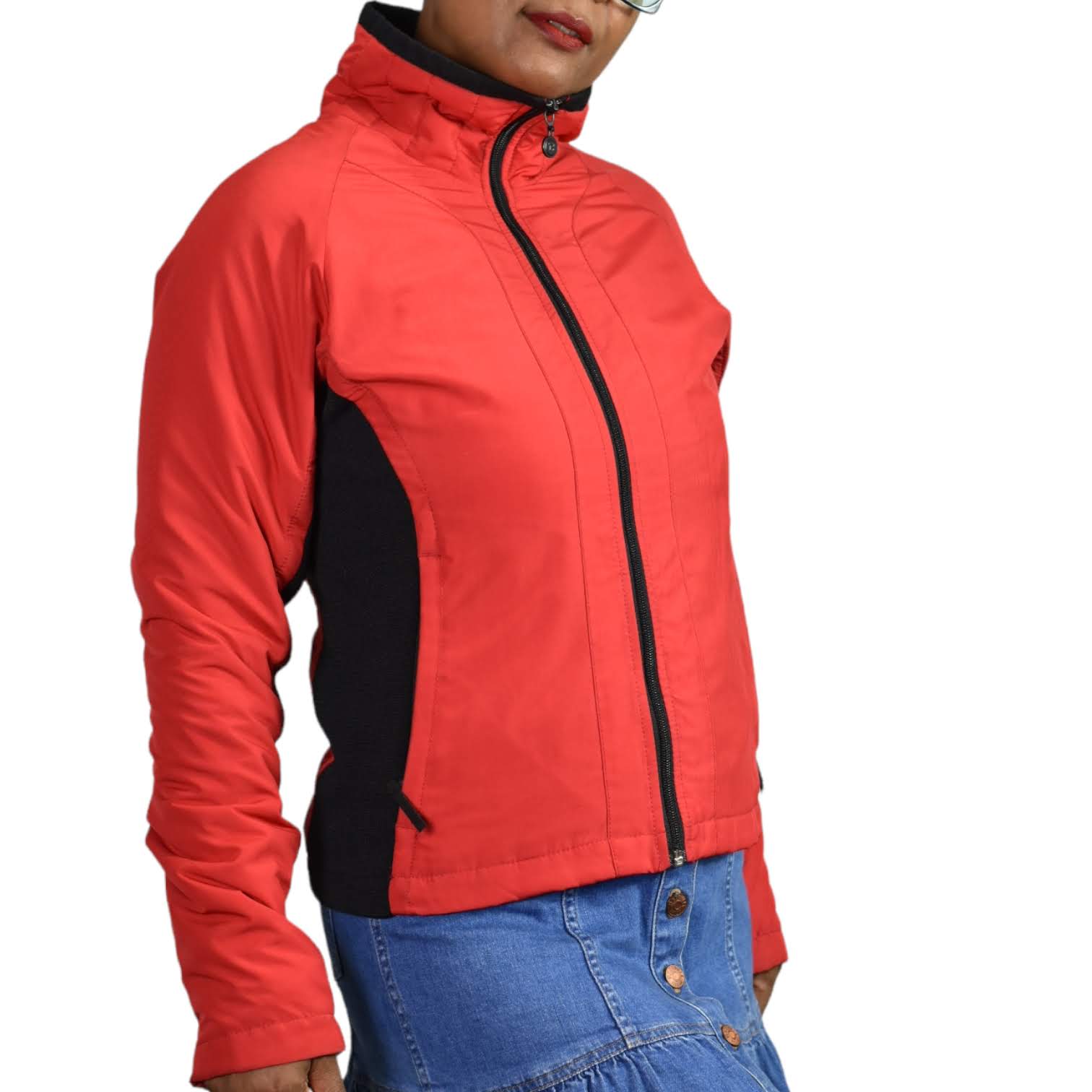 Vintage Tommy Hilfiger Jacket Softshell Full Zip Quilted Red Y2K Size Medium