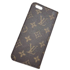 Louis Vuitton Folio Case iPhone 6 Plus Brown Tan Coated Canvas Signature Monogram