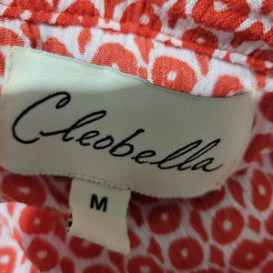 Cleobella Wrap Maxi Skirt Anthropologie Evangeline Red White Ruffle Size Medium