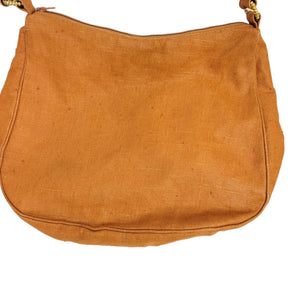 Vintage Kleinberg Sherrill Oversized Shoulder Bag Crossbody Canvas Curved Orange