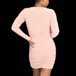 Tiger Mist Tully Mini Dress Blush Pink Bodycon Ruched Long Sleeves Siz The Thriftanista Closet Tiger Mist Tully Mini Dress Blush Pink Bodycon Ruched Long Sleeves Siz The Thriftanista Closet