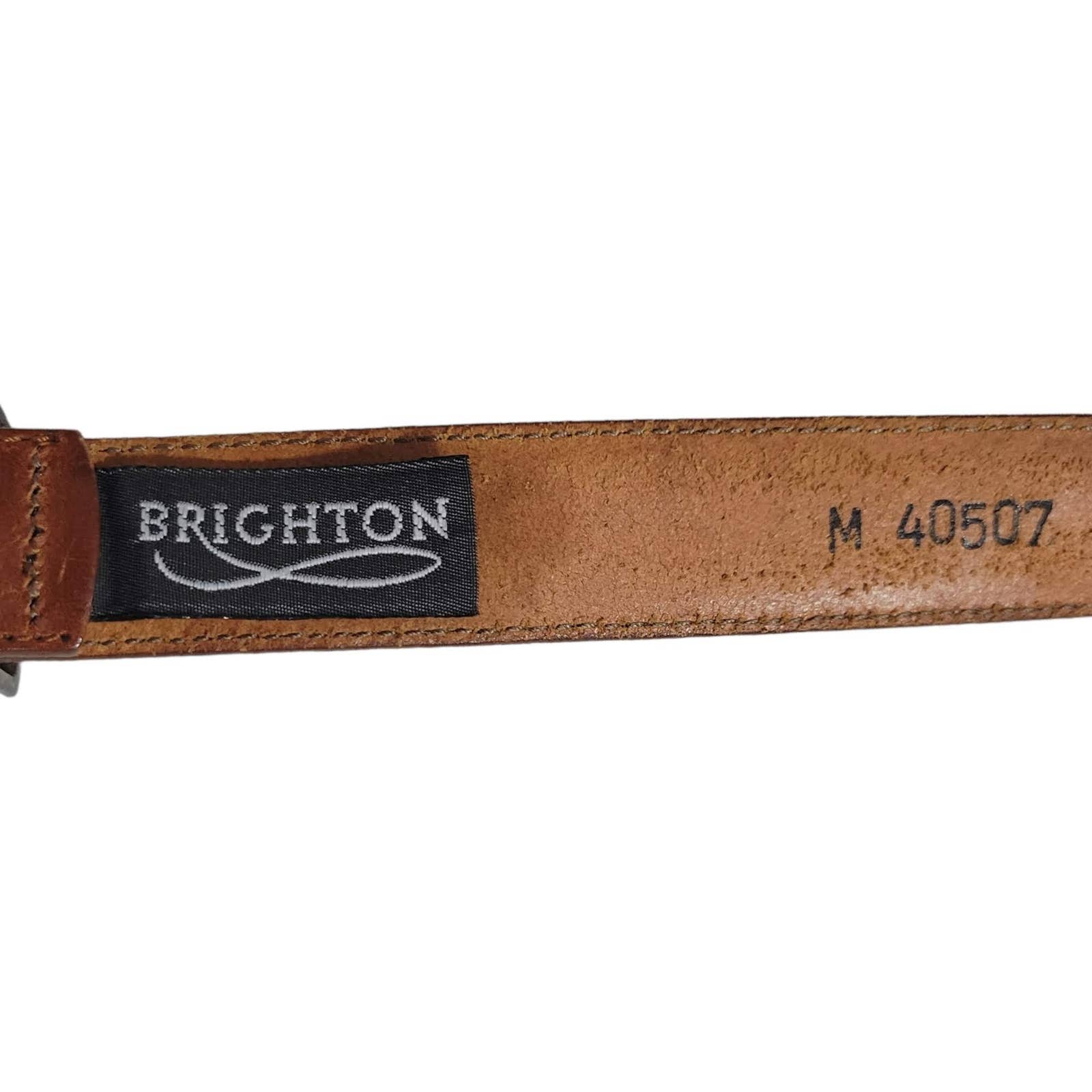 Brighton Western USA Belt Leather Brown Western Cowgirl Rancher 90s Size Medium