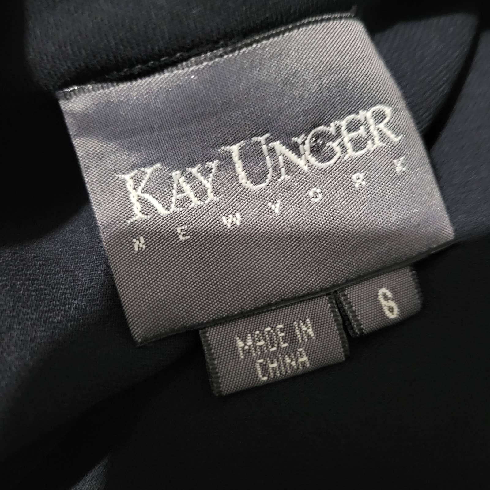 Kay Unger Black Romper Pleated Short Mesh Tailored Sheer Striped Wide Leg Size 6