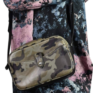 GILI Got It Love It Camo Bag Leather Green Camouflage Camera Adjustable Crossbody