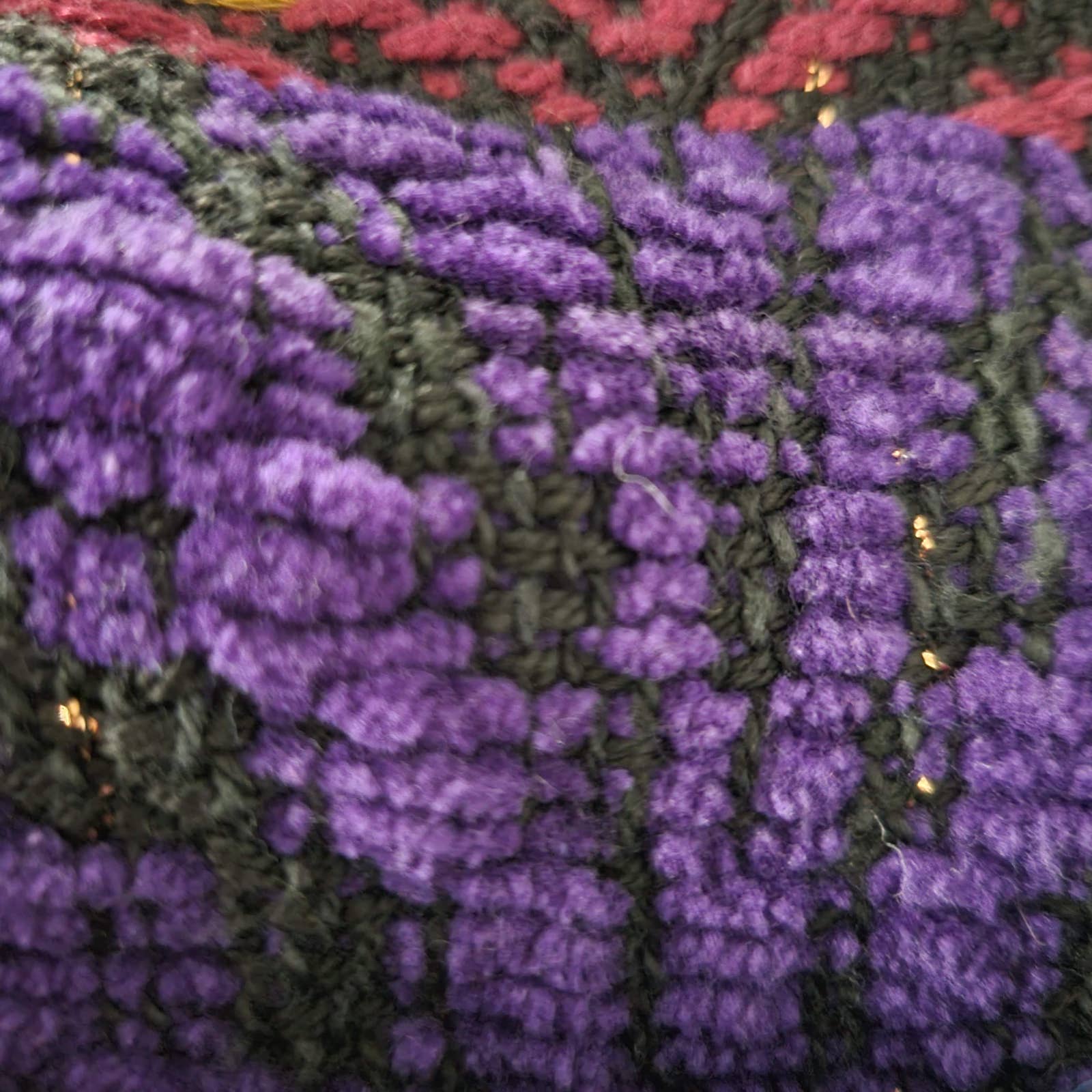 Barbara Holloway Handwoven Vest Purple Textile Fiber Wearable Art One Size S M L