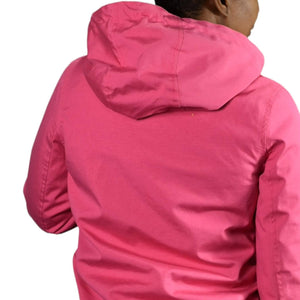 Joules Rain Coat TCoast Jacket Hooded Pink NeoCandy Waterproof Short Boxy Size 4