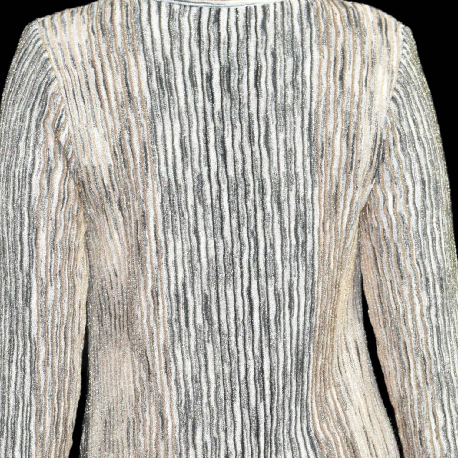 Calypso St Barth Maviale Tunic Top Gold Lace Up Sweater Beaded Tassel Size Small