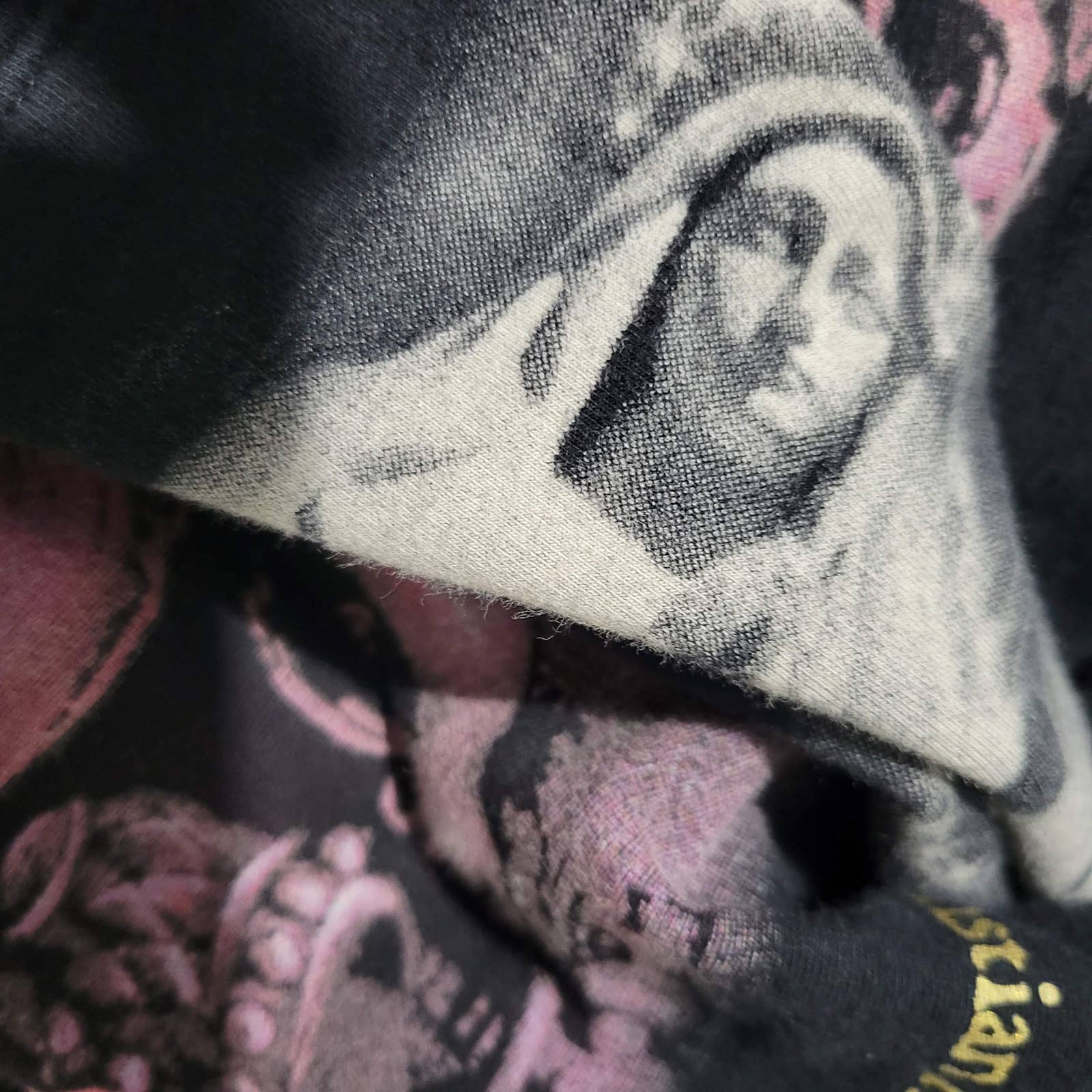 Christian Audigier Hoodie Paco Chicano Zip Front Jacket Angels Religious Graffiti Airbrush Tattoo Size Medium