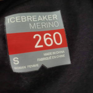 Icebreaker Wool Base Layer Top Tech Half Zip Merino Pullover Stripe Size Small