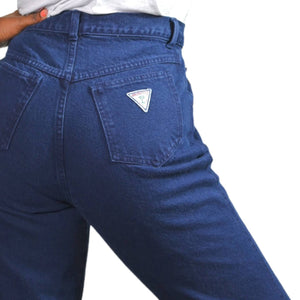 Vintage Palmettos Button Fly Jeans Mom High Waist Dark Wash Tapered Size 28
