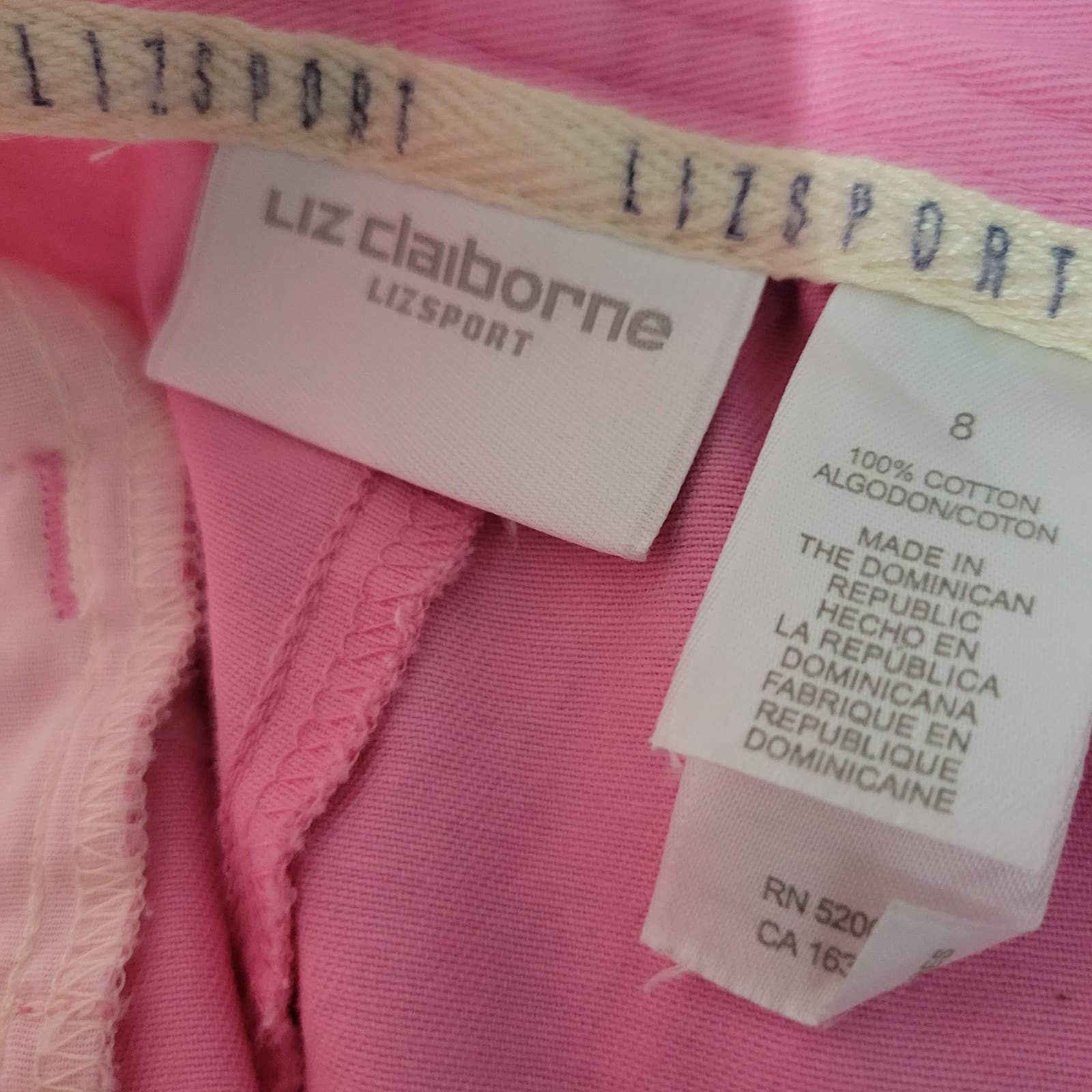 Vintage Liz Claiborne High Waisted Shorts Pink Pleated Mom Wide Leg Size 4 6