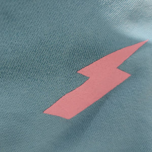 Spiritual Gangster Lightning Bolt Sweatshirt Blue Pink Pastel Pullover Size XS