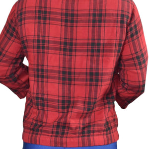 Madewell Herald Tee Curtis Plaid Flannel Pullover Top Shirt Red Black Size Small