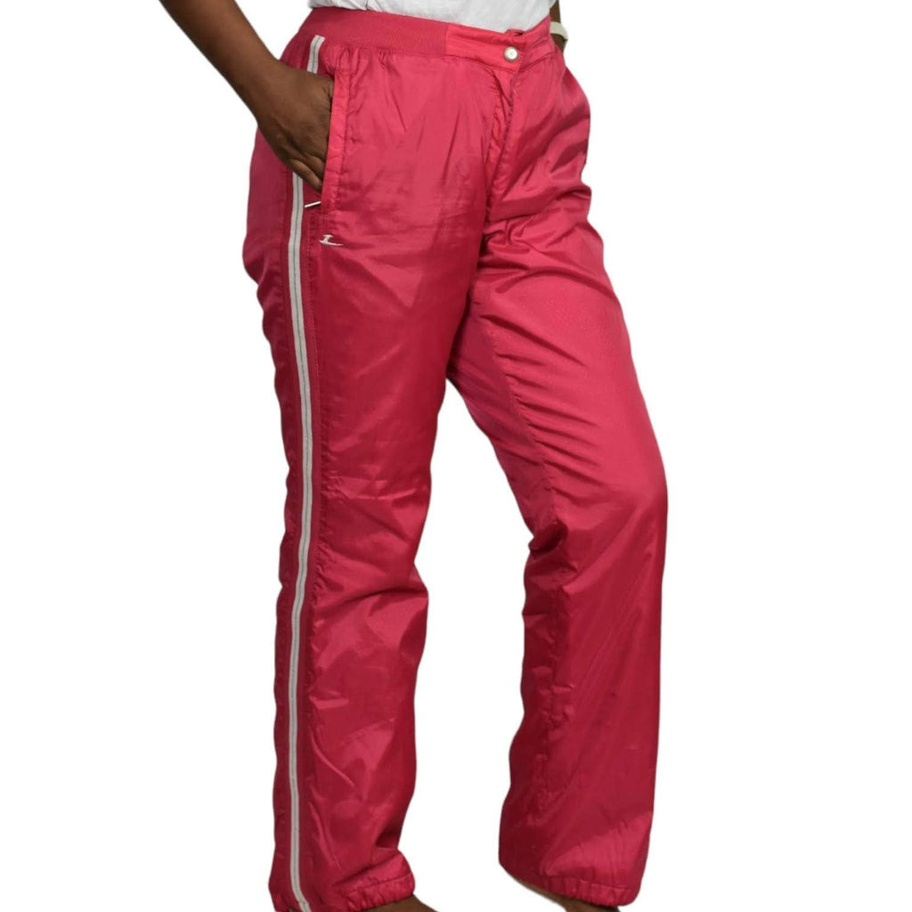 LeCaf Snow Ski Hiking Track Pants Pink Y2K Elastic Waist Drawstring Korean Size Small