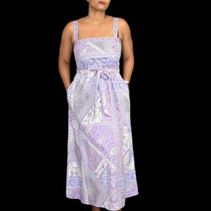 Laundry Shelli Segal Dress Bandana Printed Handkerchief Midi Purple Patchwork 4