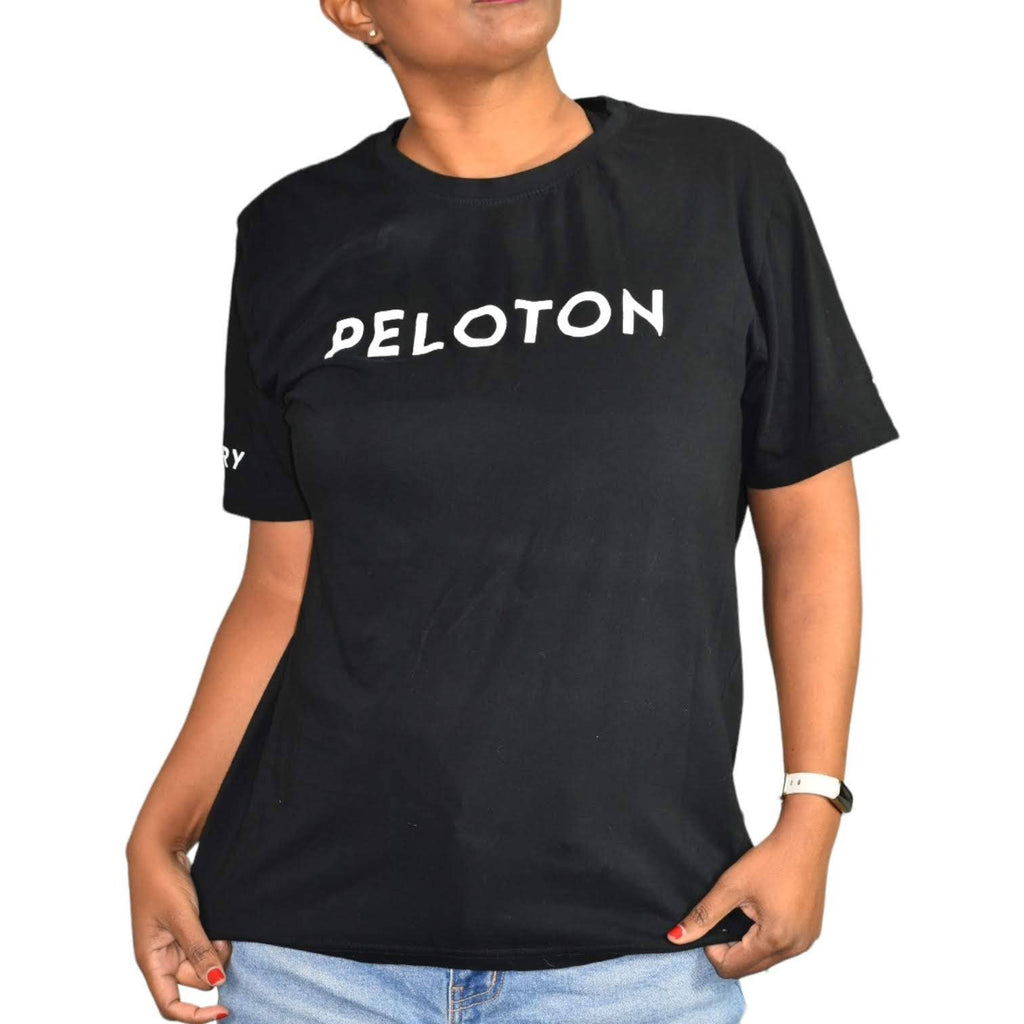 Peloton Century 100 Graphic T Shirt Black Crew Neck Athletic Tee Size Large