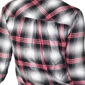 Rails Hunter Plaid Shirt Button Down Flannel Black Taffy PInk Slim Size Small