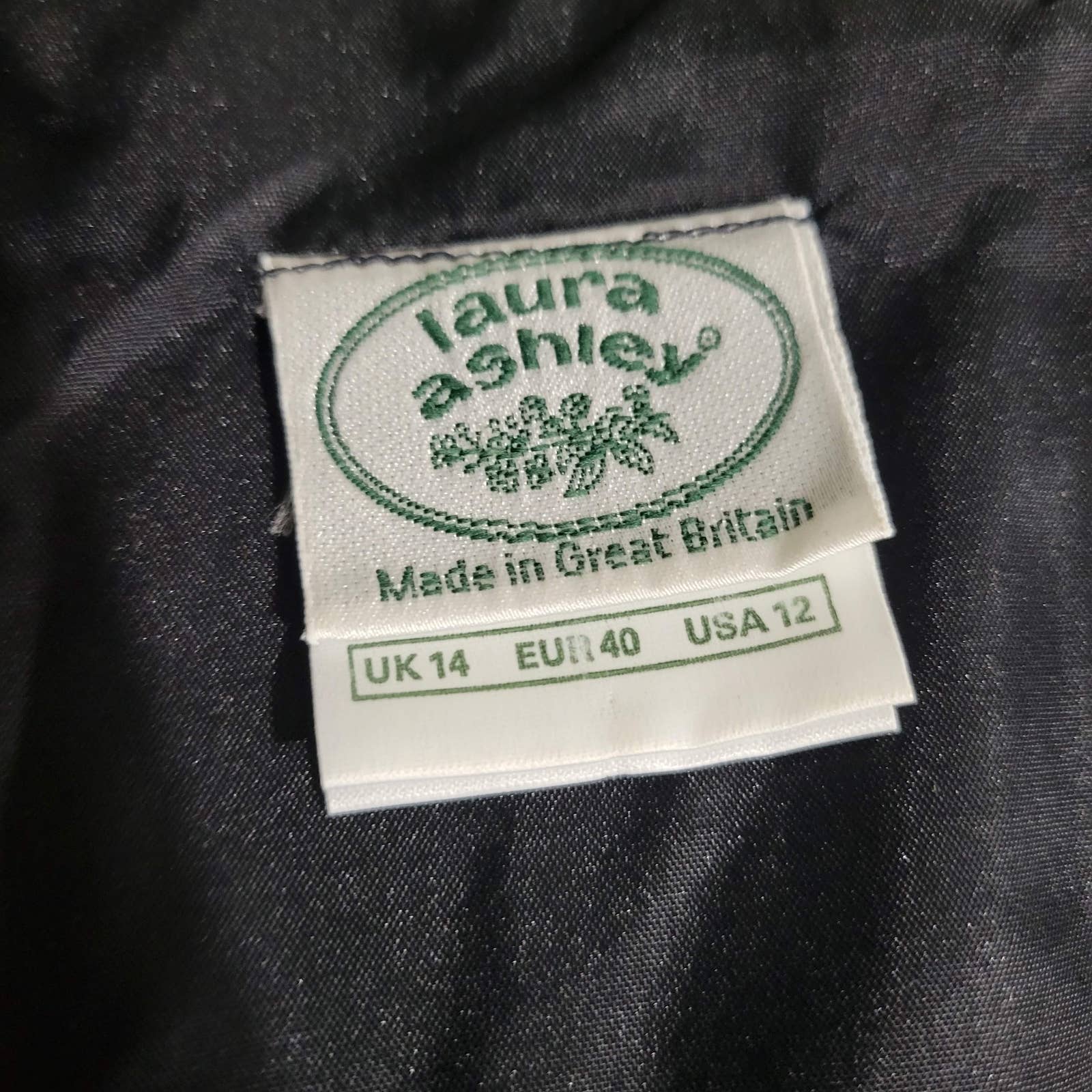 Vintage Laura Ashley Velvet Dress Green Midi Taffeta Off the Shoulder 80s Great Britain Size Medium