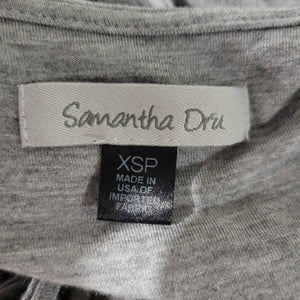 Anthropologie Tie Front Dress Samantha Dru Morgan Jersey Draped Size XS Petite