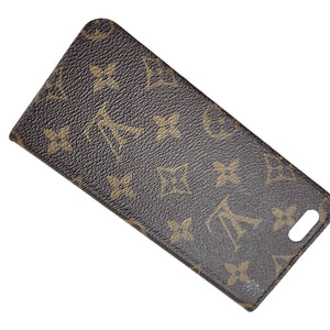 Louis Vuitton Folio Case iPhone 6 Plus Brown Tan Coated Canvas Signature Monogram