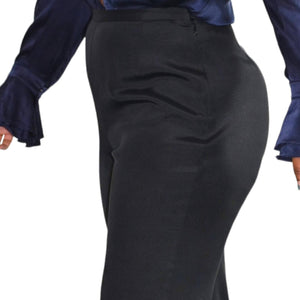 Lafayette 148 Silk Trousers Black High Waist Dress Pants Straight Stretch Size 4