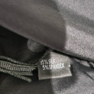 Lafayette 148 Silk Trousers Black High Waist Dress Pants Straight Stretch Size 4
