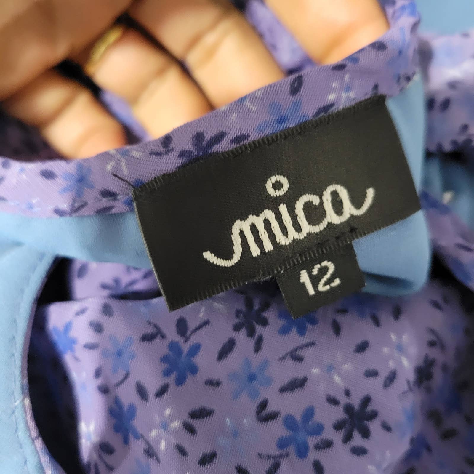 Vintage Mica Midi Slip Dress Floral Purple Sheer Chiffon Milkmaid Bias 90s Size 12