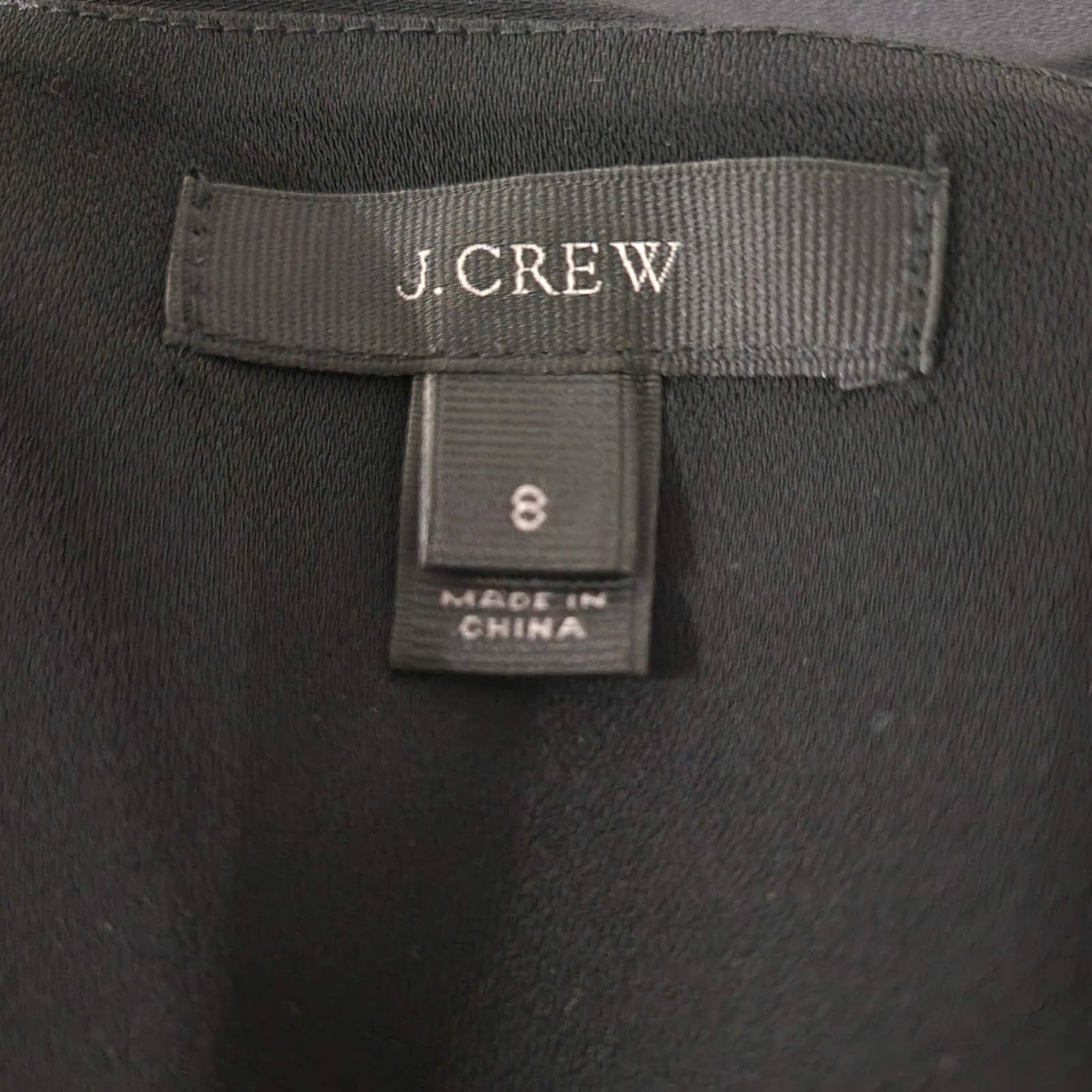 J Crew Drapey Wrap Back Jumpsuit Black Cropped Pantsuit Cut Out Wide Leg Size 8