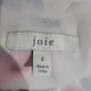 Joie Printed Silk Halter Dress Cinthia Watercolor Handkerchief Midi Slip Size 4
