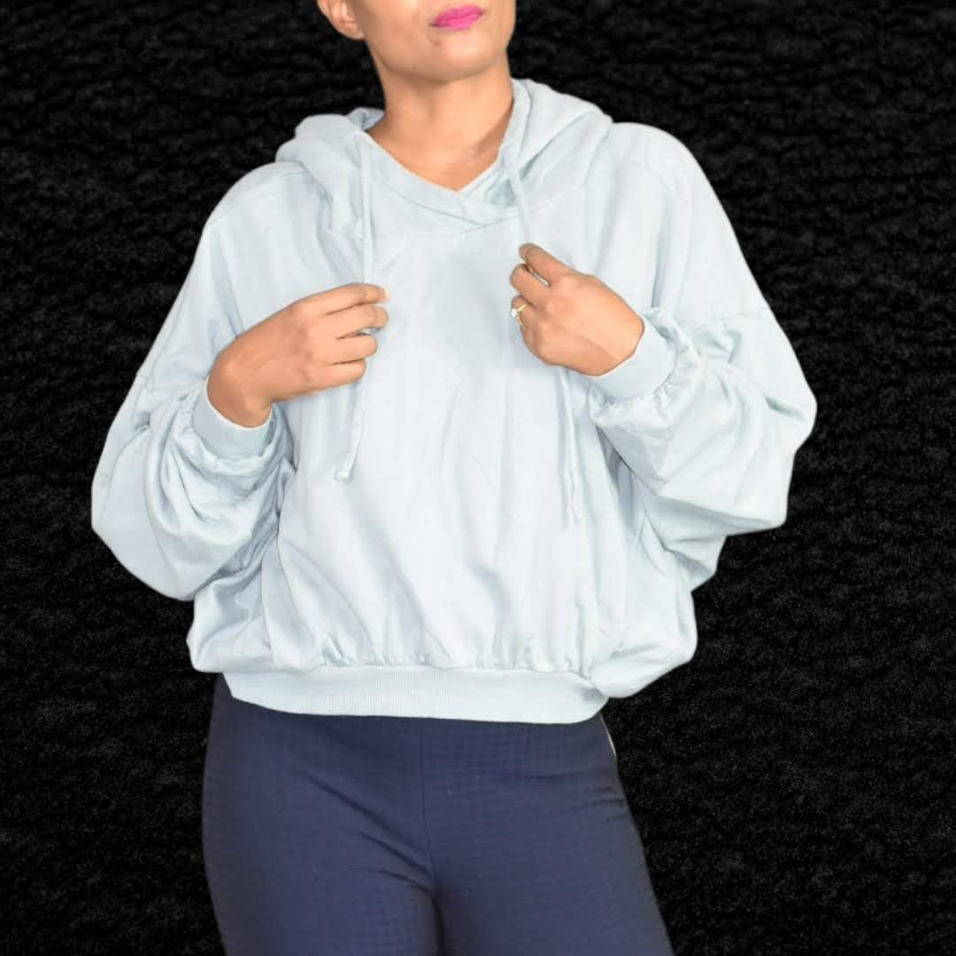 Young Fabulous Broke Raissa Hoodie Sweatshirt Blue Oversized Size Small Medium
