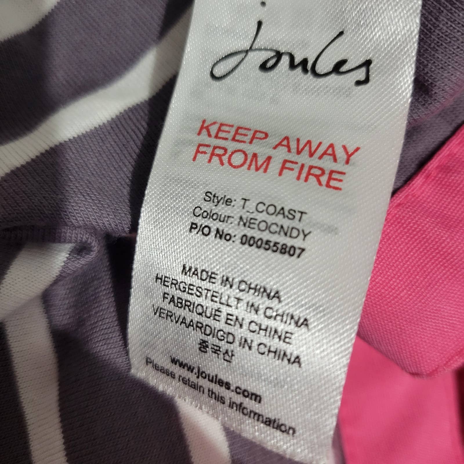 Joules Rain Coat TCoast Jacket Hooded Pink NeoCandy Waterproof Short Boxy Size 4