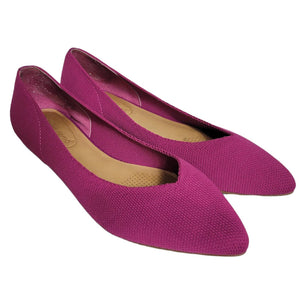 Corso Como Julia Knit Flats Fuchsia Fest Hot Pink Pointed Toe CC Slip On Size 7
