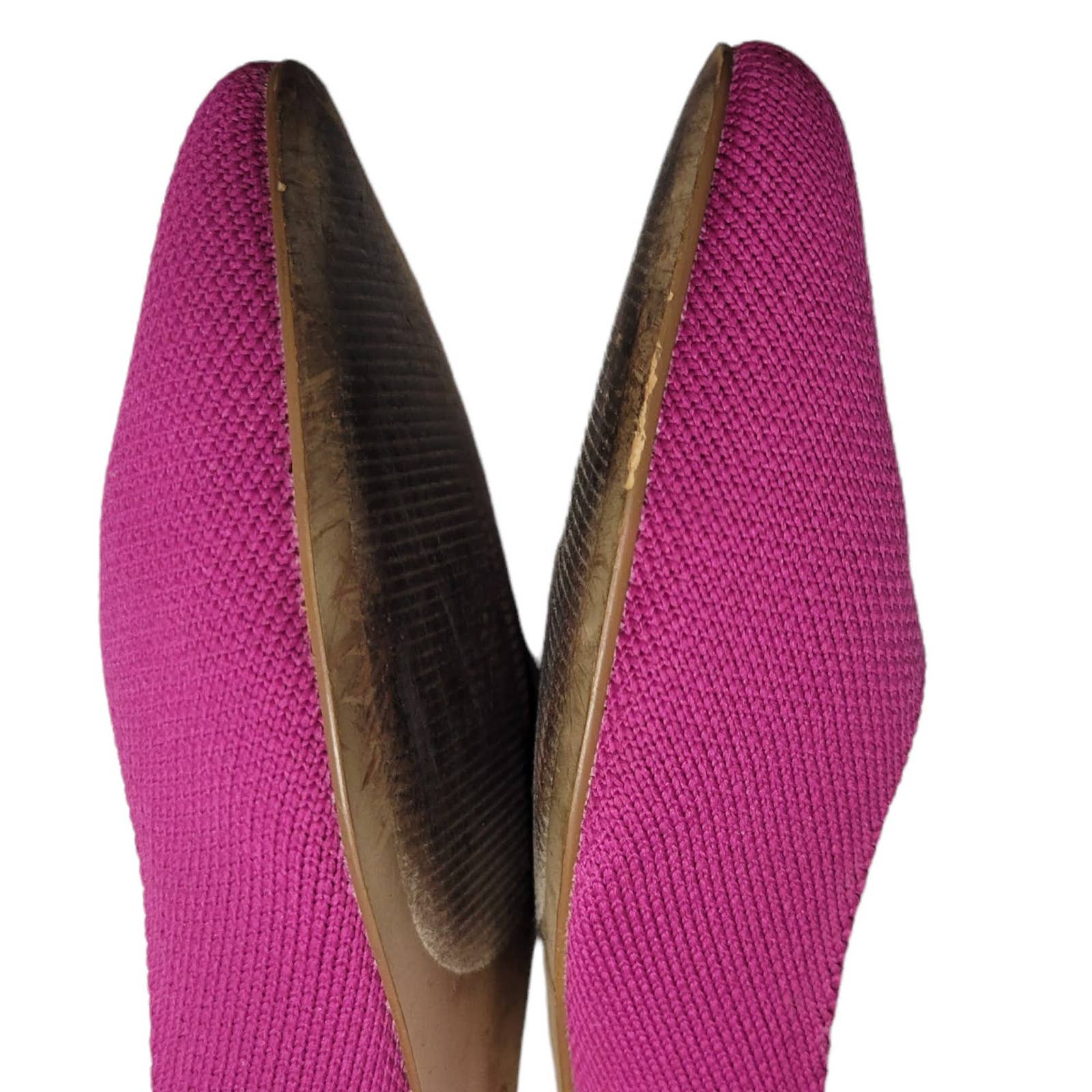 Corso Como Julia Knit Flats Fuchsia Fest Hot Pink Pointed Toe CC Slip On Size 7