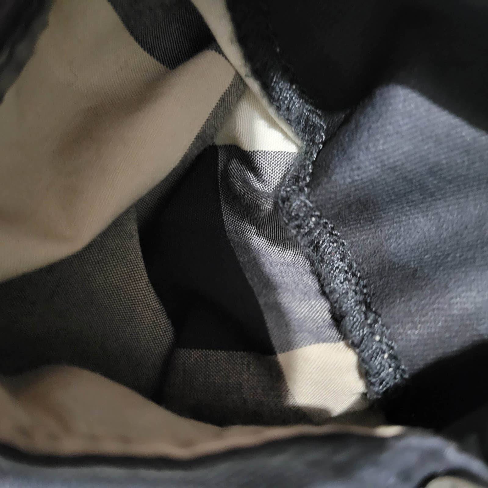 Burberry Brit Pilton Black Jeans Wax Coated Skinny Ankle Faux Leather Size 27