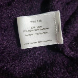 Barefoot Dreams Calypso Wrap Bamboo Chic Lite Purple Amethyst Sweater Size Small