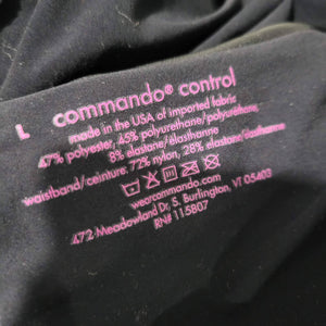 Commando Control Faux Leather Leggings Black Shiny High Waist Shaping Size Large
