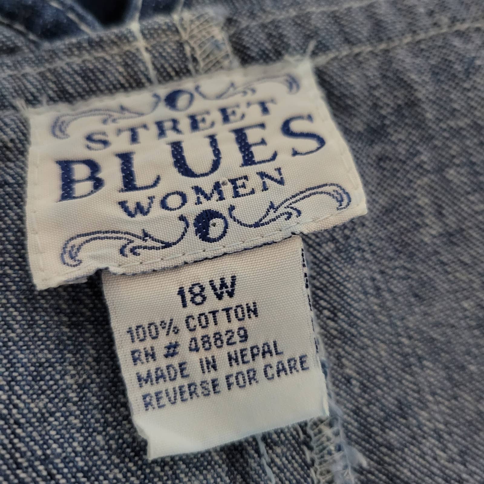 Vintage Bib Overalls Shorts Shortalls Blue Medium Wash Carpenter Plus Size 18W