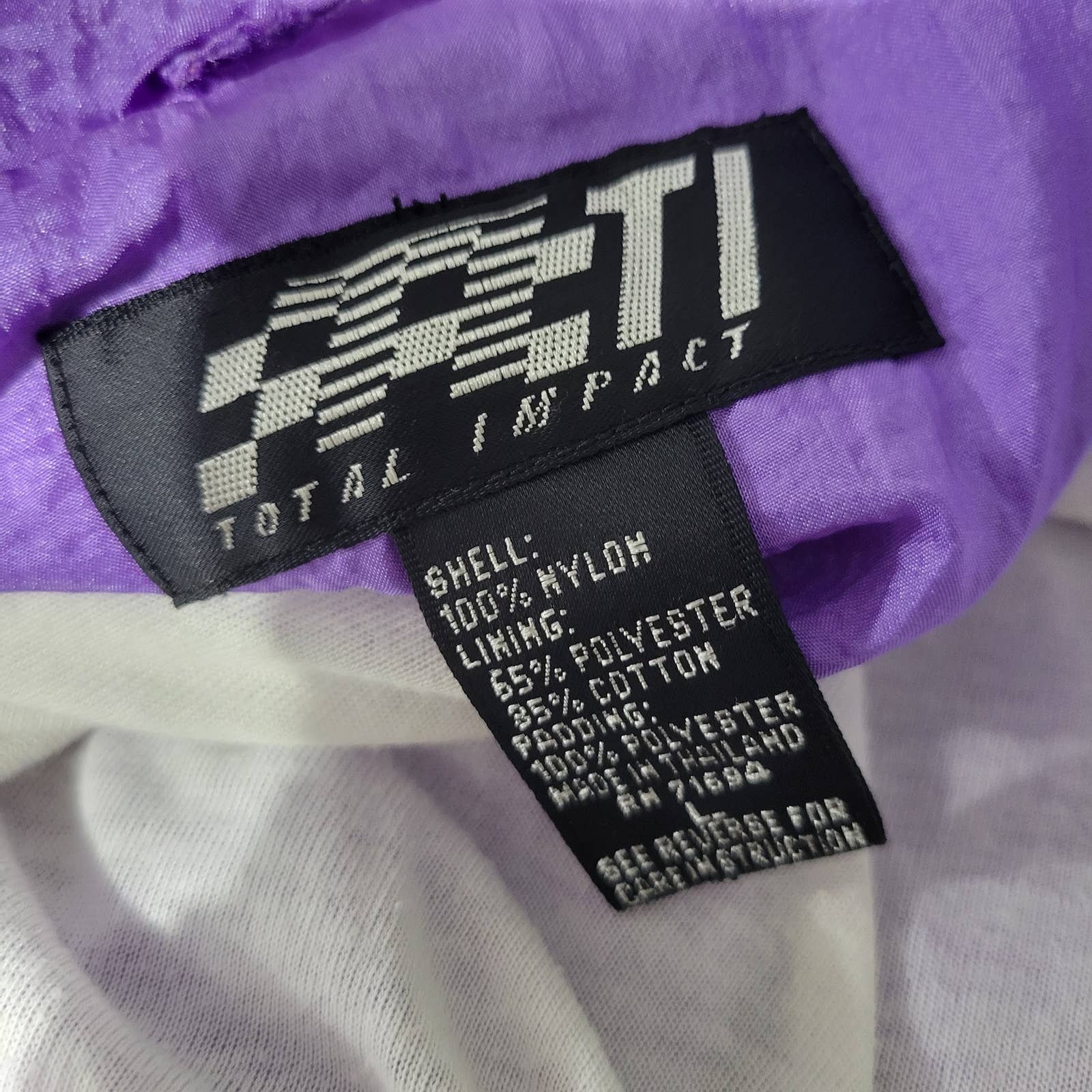 Vintage Nylon Track Suit CoOrd Pastel Purple Lilac Jacket Pant Jogger Set Large